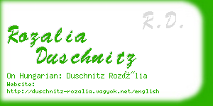 rozalia duschnitz business card